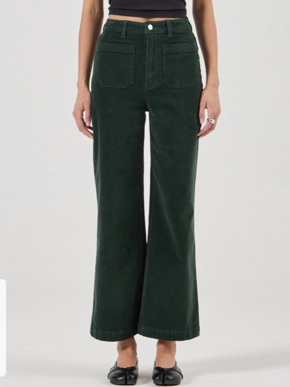 Rolla’s Sailor Jean Ivy Cord Green High Rise Wide Leg Ankle Corduroy Nautical-28